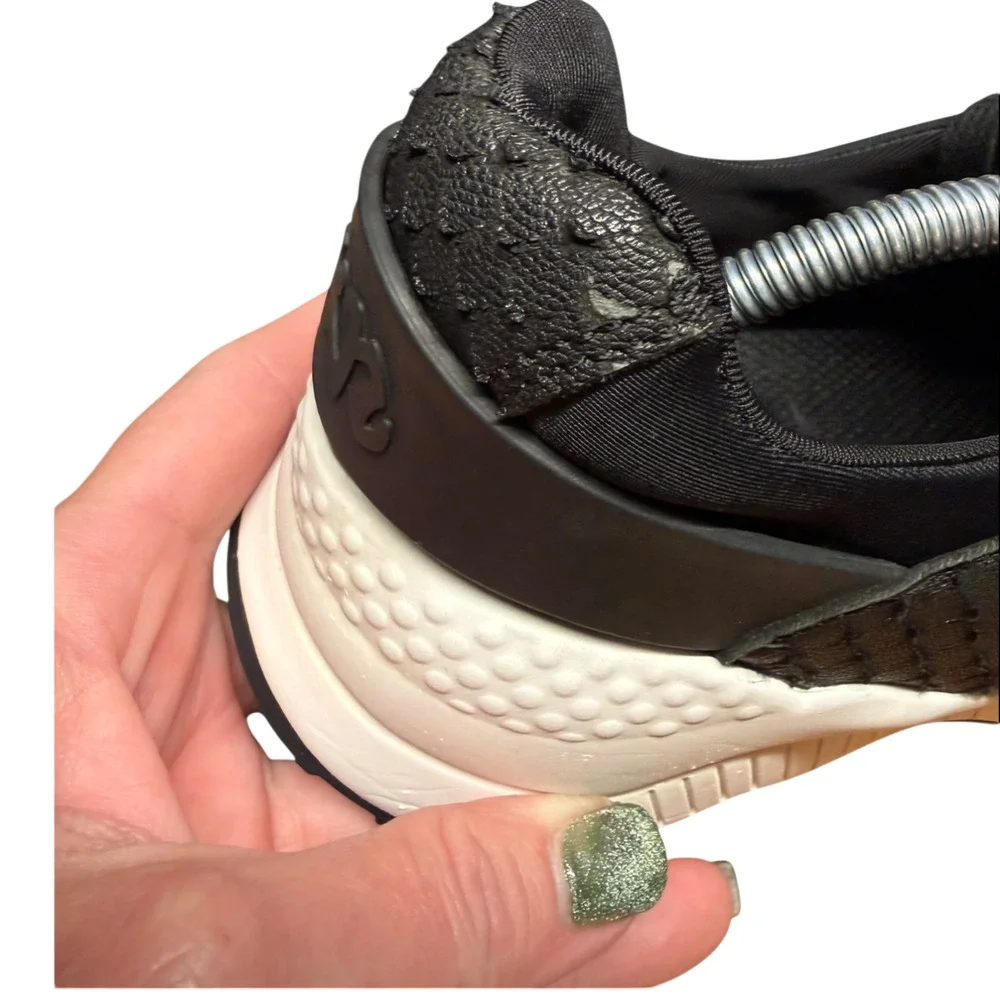 Ash Mood Women's 38/US 7 Black Sneakers Rhinestones Faux Snake Neoprene Shoes